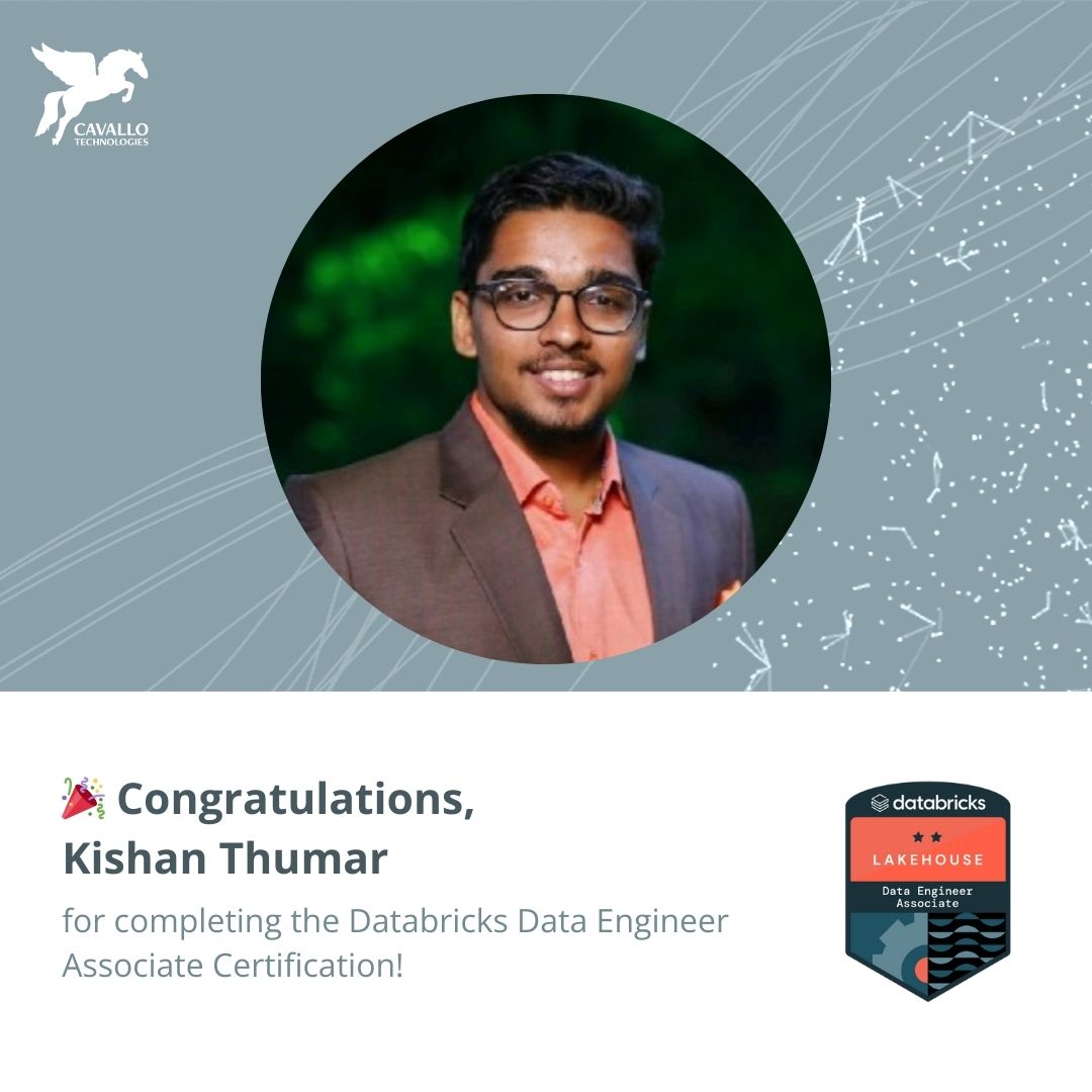 Kishan Thumar earned the Databricks Data Engineer Associate Certification