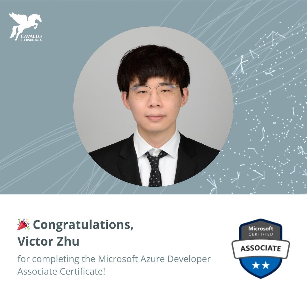 Zihao Zhu (Victor) has achieved the Microsoft Azure Developer Associate Certification