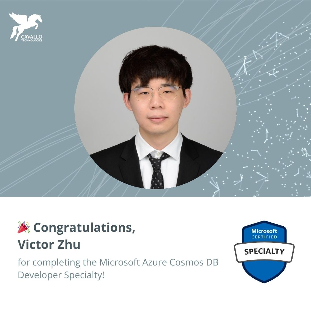 Zihao Zhu has achieved the Microsoft Certified: Azure Cosmos DB Developer Specialty Certification