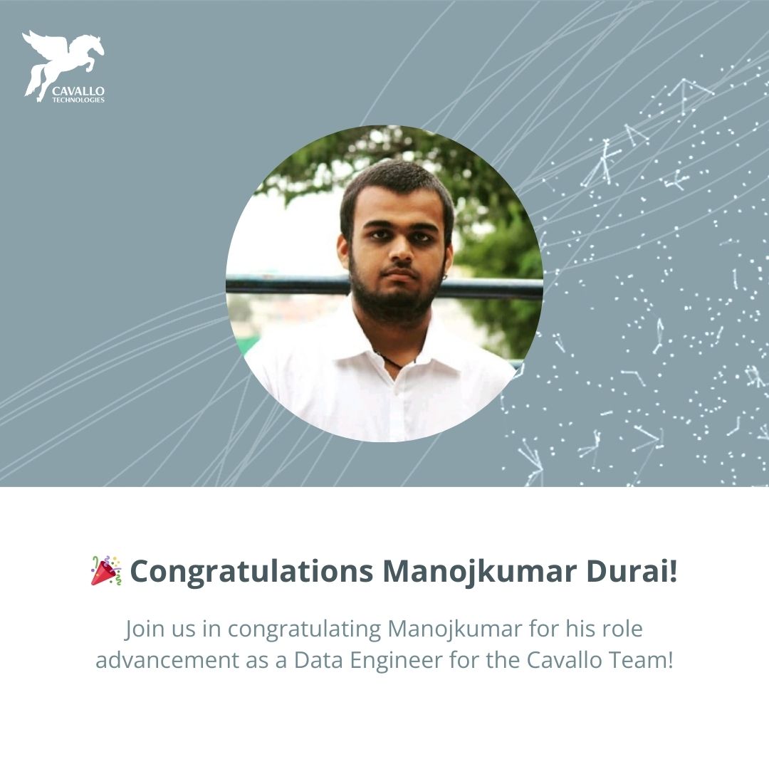 Welcome Manojkumar Durai to Cavallo Technologies