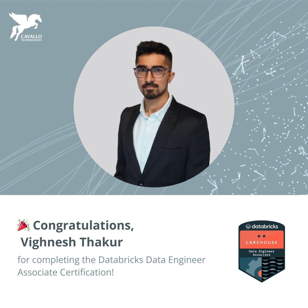 Vighnesh Thakur has earned the Databricks Data Engineer Associate Certification