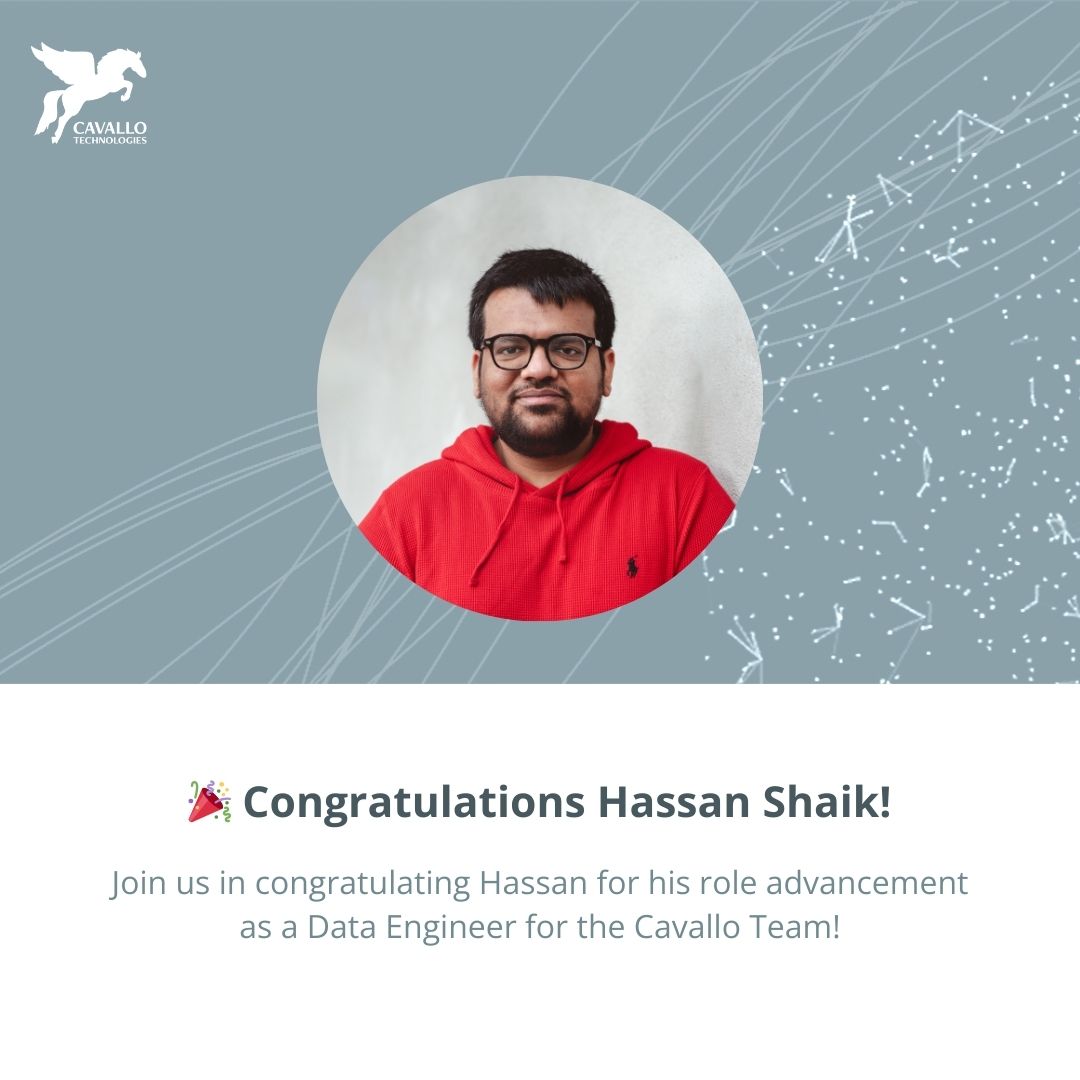 Hassan Ahamed Shaik has transitioned from an intern to a full-time Data Engineer