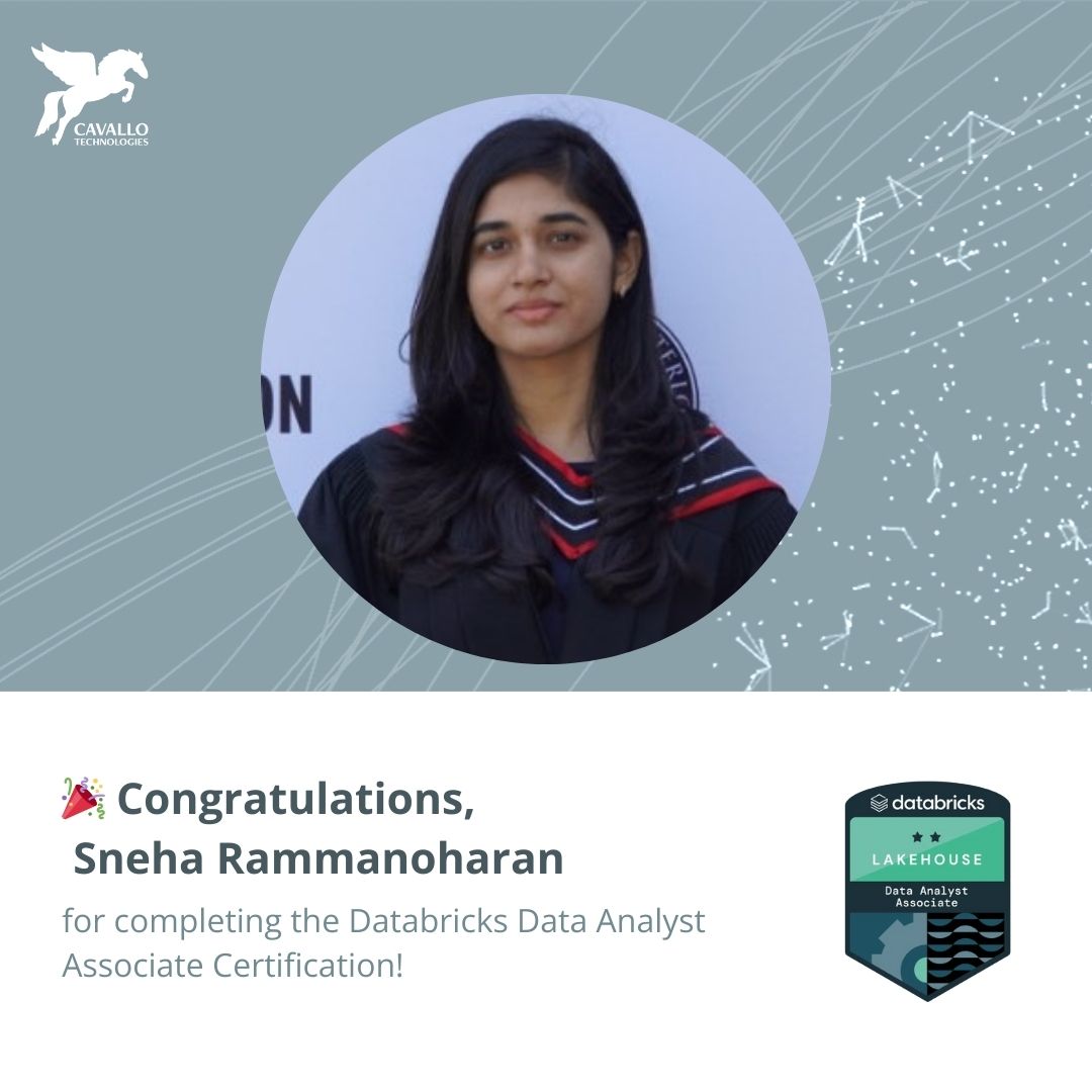Sneha Srinivasan Rammanoharan has completed the Databricks Data Analyst Associate Certification