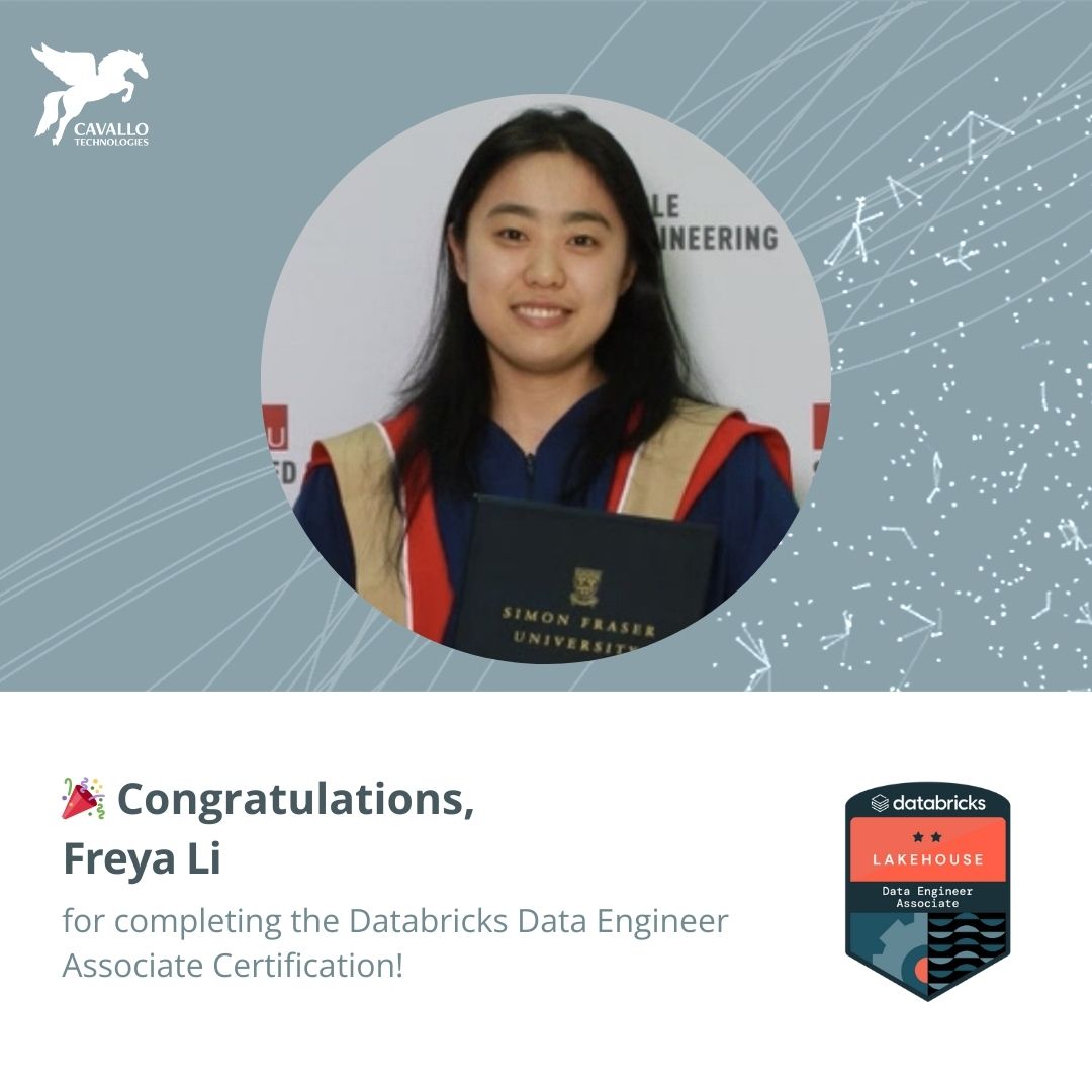 Freya Li has completed the Databricks Certified Data Engineer Associate Certification