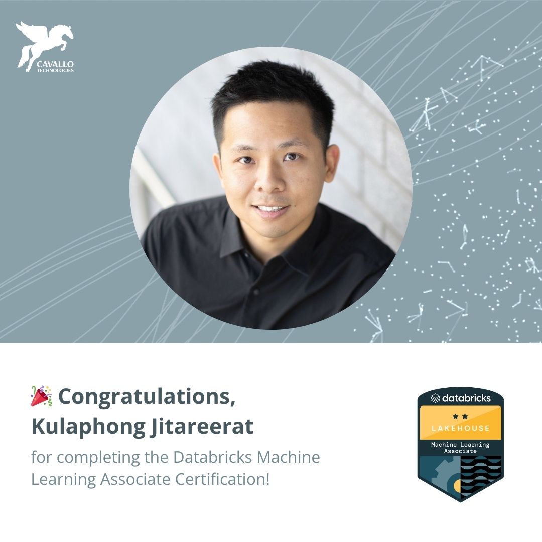Kulaphong Jitareerat has earned the Databricks Machine Learning Associate Certification