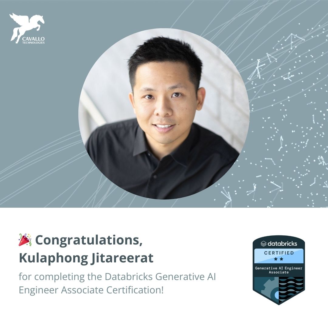 Kulaphong Jitareerat has earned the Databricks Generative AI Engineer Associate Certification