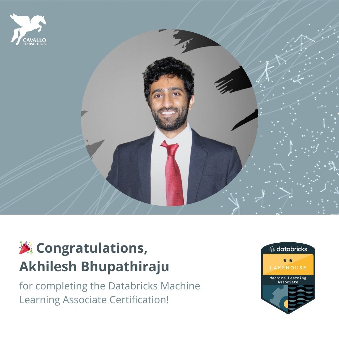 Akhilesh Varma Bhupathiraju earned the Databricks Certified Machine Learning Associate Certification