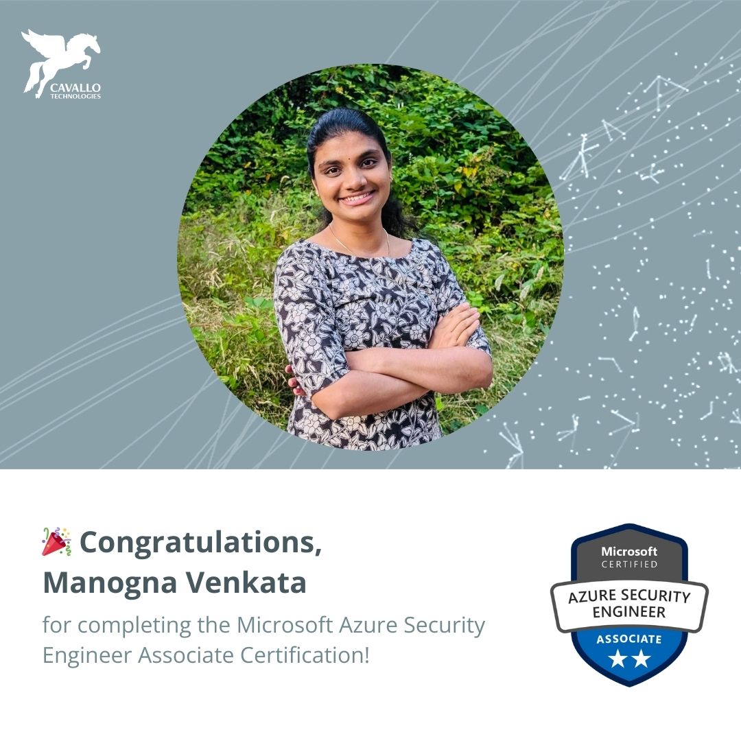 Manogna Venkata has achieved the Microsoft Azure Security Engineer Associate Certification
