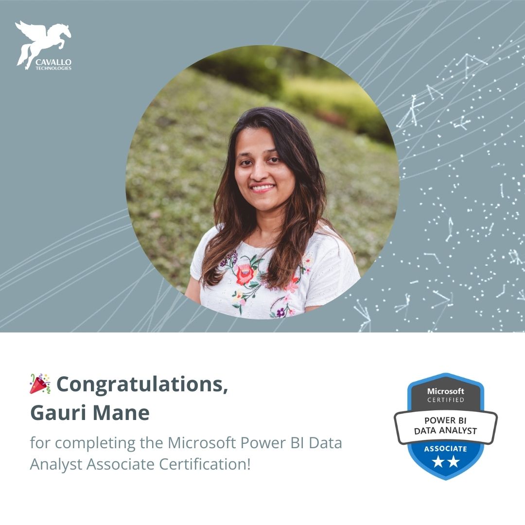 Gauri Mane has earned the Microsoft Power BI Data Analyst Associate Certification