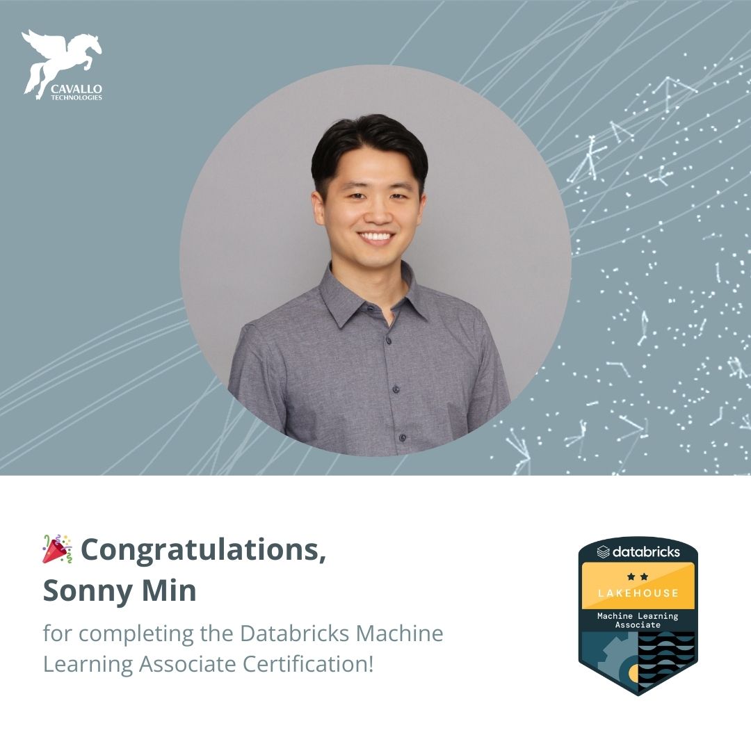 Sonny Min has earned the Databricks Machine Learning Associate Certification