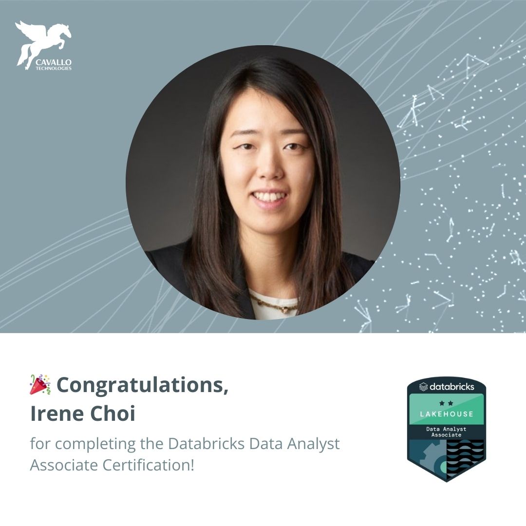 Irene Choi has earned the Databricks Data Analyst Associate Certification
