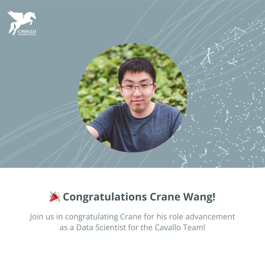 Crane Wang is now a full-time Data Scientist!