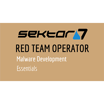 Sektor7 Malware Development Essentials