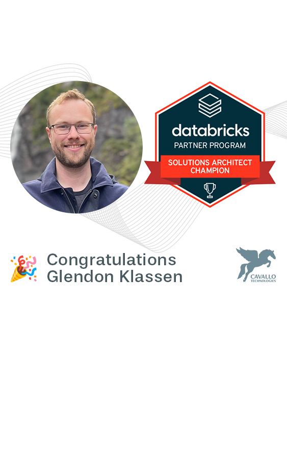 Glendon Klassen, our first Databricks Champion